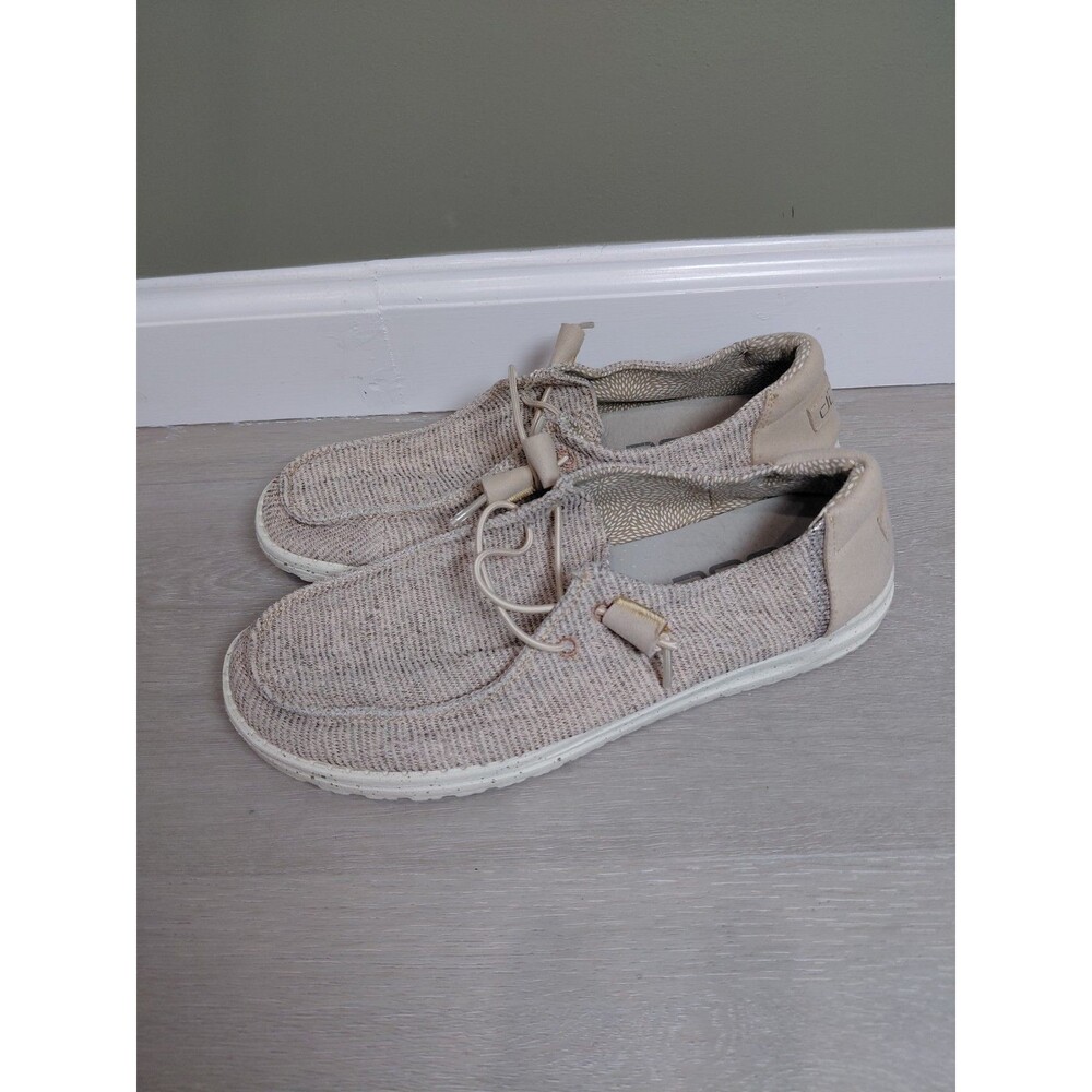 Hey Dude Wendy Sparkling Denim Women Size 10 Loafers Shoes